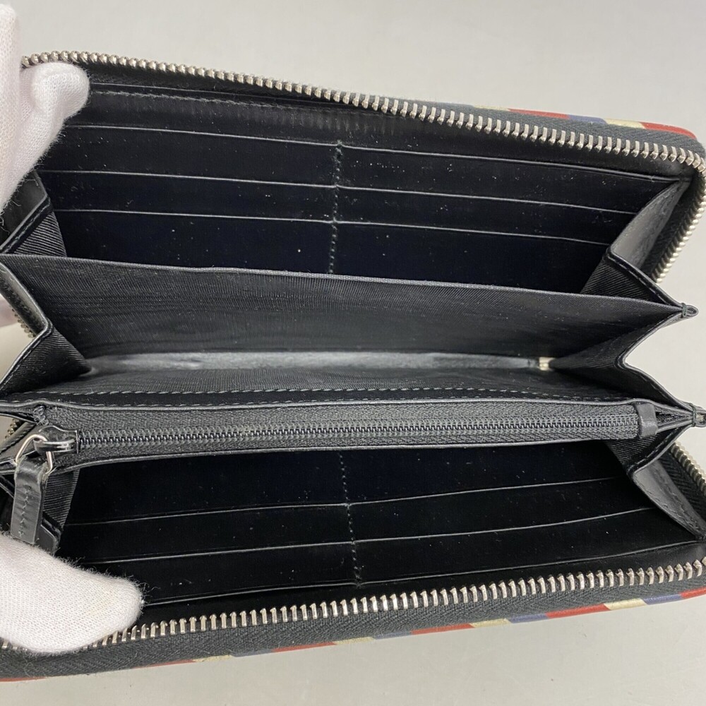 Gucci GG Supreme Long Wallet 496342 Black Women's - Picture 3 of 9